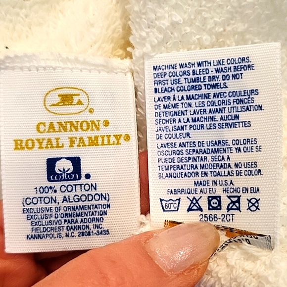 SALE! NEW Off-White Bath Towels, Bath, Hand & Face, Set for 2! - Picture 12 of 12